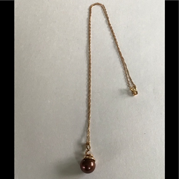 14K Rose Gold & Pearl Jewelry - 14K Rose Gold Rosey Chocolate Pearl Necklace Wow